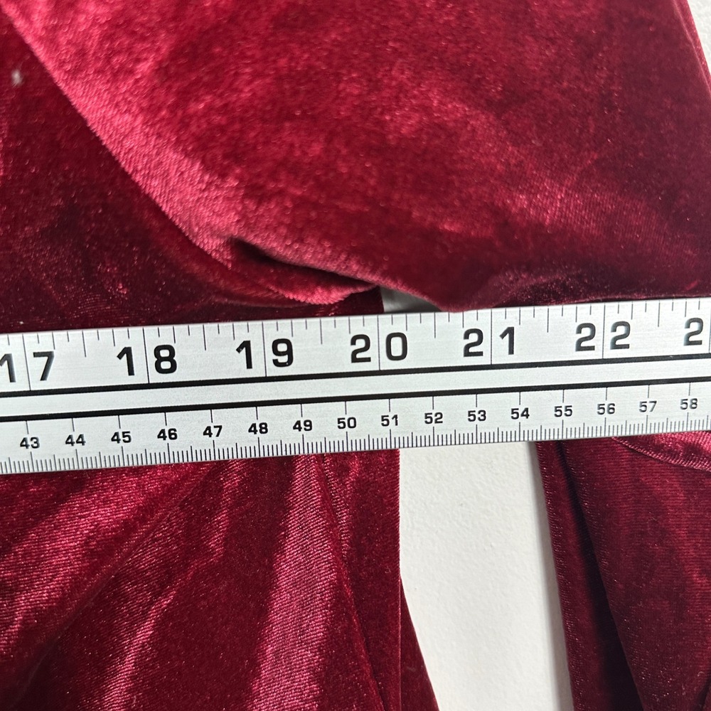 Old Navy Red Velvet Square Neck Long Sleeve Dress Womens Size XXL NEW Velour NWT - Picture 12 of 16